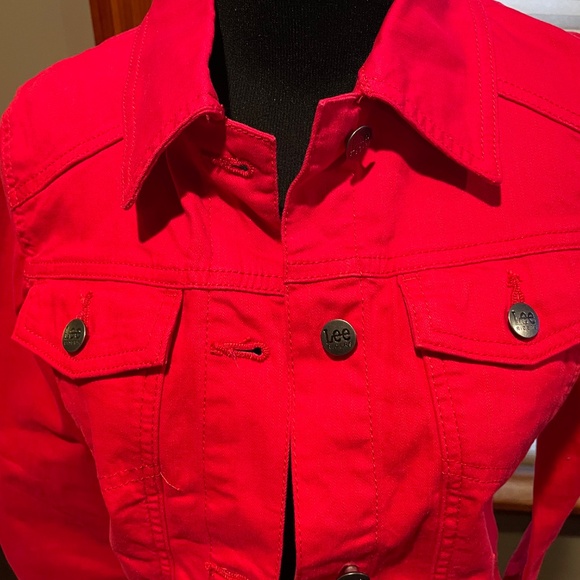 Red Denim Jean jacket, size x small ladies, new with tags! - Picture 7 of 7